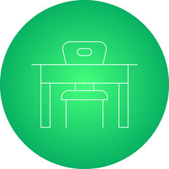 Student Desk icon single vector illustration