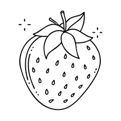 strawberry icon, strawberry vector illustration-simple illustration of strawberry, perfect for strawberry logos and icons