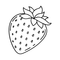 strawberry icon, strawberry vector illustration-simple illustration of strawberry, perfect for strawberry logos and icons