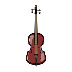 rosette cello cartoon vector illustration © PikePicture