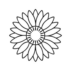 sunflower flower icon, sunflower flower vector illustration-simple illustration of sunflower flower, perfect for sunflower flower logos and icons