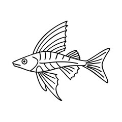 swordtail fish icon, swordtail fish vector illustration-simple illustration of swordtail fish, perfect for swordtail fish logos and icons