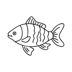tiger barb fish icon, tiger barb fish vector illustration-simple illustration of tiger barb fish, perfect for tiger barb fish logos and icons