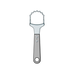 manual coconut scraper tool cartoon vector illustration