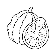 ugli fruit icon, ugli fruit vector illustration-simple illustration of ugli fruit, perfect for ugli fruit logos and icons
