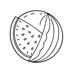 watermelon icon, watermelon vector illustration-simple illustration of watermelon, perfect for watermelon logos and icons