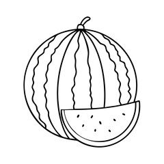 watermelon icon, watermelon vector illustration-simple illustration of watermelon, perfect for watermelon logos and icons