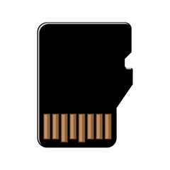 encryption microsd card cartoon vector illustration