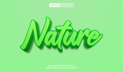 Editable 3d text style effect - Nature text effect Template