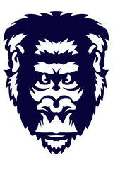 tete gorille animaux sauvage