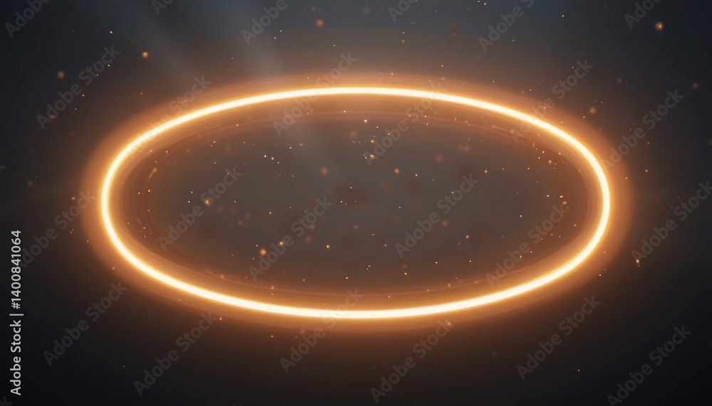 Poster dynamic light ring animation digital studio visual effect dark background close-up view motion desig
