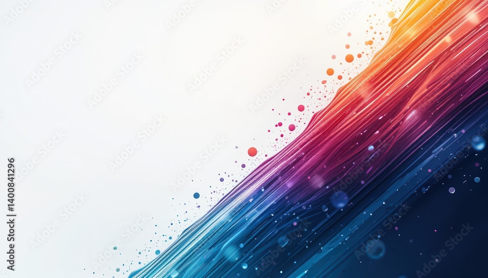 Poster dynamic colorful wave abstract art digital creation vibrant background modern design artistic expres