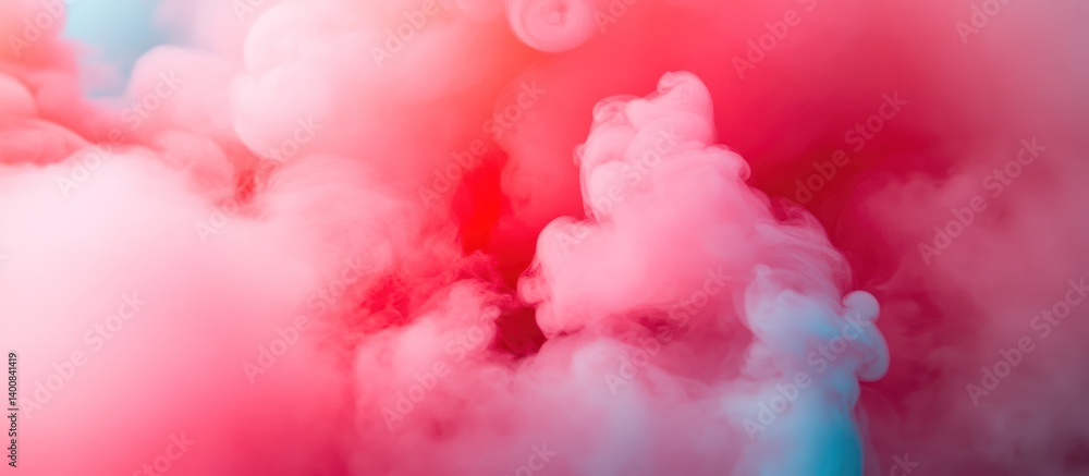 Aufkleber abstract ethereal cloudscape swirling with gradient hues a captivating blend of crimson blush and ce