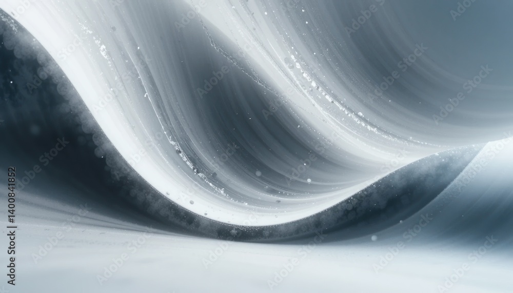 Poster dynamic waves of gray abstract art digital canvas fluid motion minimalist environment artistic persp