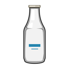 dairy vintage milk bottle cartoon vector illustration
