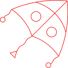 Flying Kite icon single vector illustration