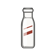 nostalgic vintage milk bottle cartoon vector illustration