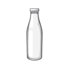container vintage milk bottle cartoon vector illustration