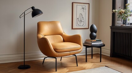 Modern armchair in a cozy room