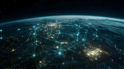 Global City Network From Space At Night