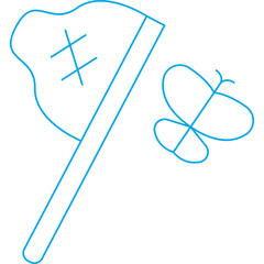 Catch Butterfly icon single vector illustration