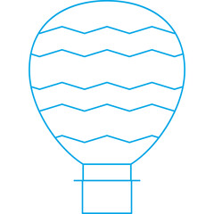 Hot Air Balloon icon single vector illustration