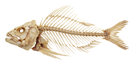 Isolated Fish Skeleton