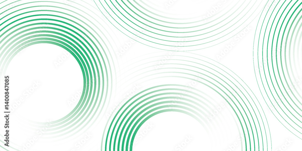 Poster green white abstract background overlap layer on bright space with circles effect decoration. modern