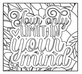 Motivational Quotes Coloring Pages