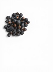 Black Seeds on White Background