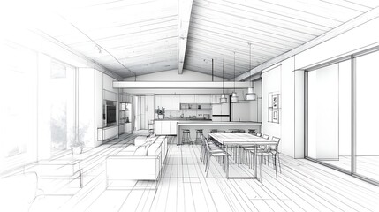 High quality urban architecture drawing and blueprint high resolution picture