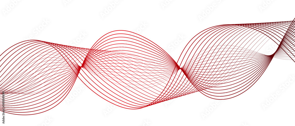 Aufkleber abstract blue line wave with geometric technology, data science frequency gradient lines. smooth dig