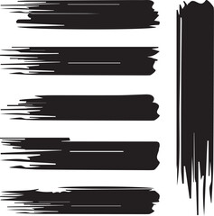 Black brush strock set 