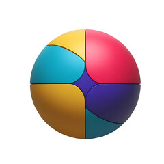 Fototapeta premium beach ball isolated on white background
