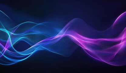 Abstract wavy lines of vibrant colors