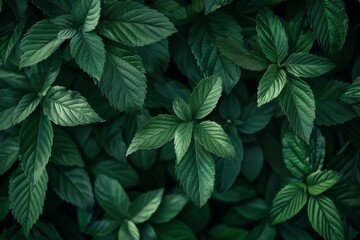 Small green leaves texture background with beautiful pattern. Clean environment