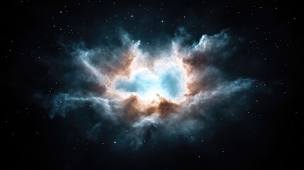 Fototapeta premium Cosmic nebulae, starburst, glowing center