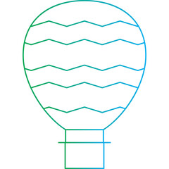 Hot Air Balloon icon single vector illustration