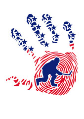 hockey main americaine drapeau etoile logo club