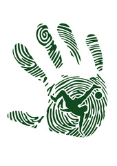 football empreinte digitale main