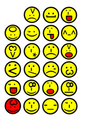 smiley collection groupe caractere alpha very numerique symbole