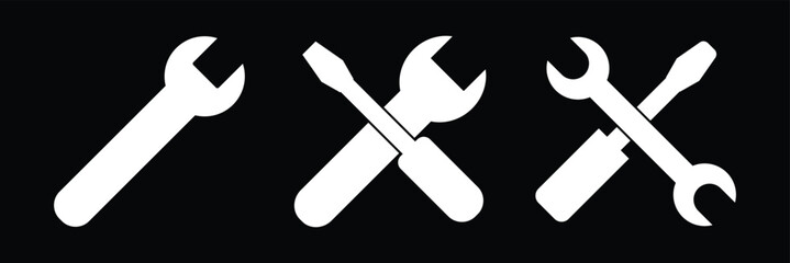 Wrench service tool icon isolated background.
