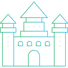 Castle II icon single vector illustration