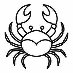 crab on white background vector