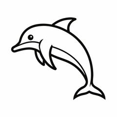 dolphin isolated on white background