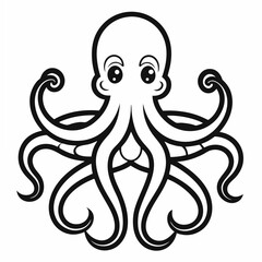 vector illustration of a octopus