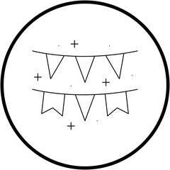 Decoration Flags icon single vector illustration