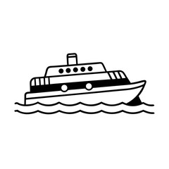 vector illustration of a boat