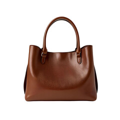 brown leather bag isolated