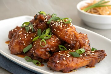 Hot spicy korean chicken wings